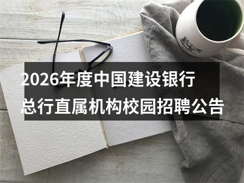 2026年度中国建设银行总行直属机构校园招聘公告 图片