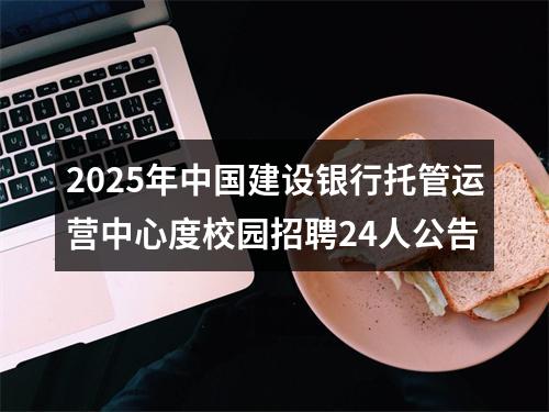 2025年中国建设银行托管运营中心度校园招聘24人公告 图片